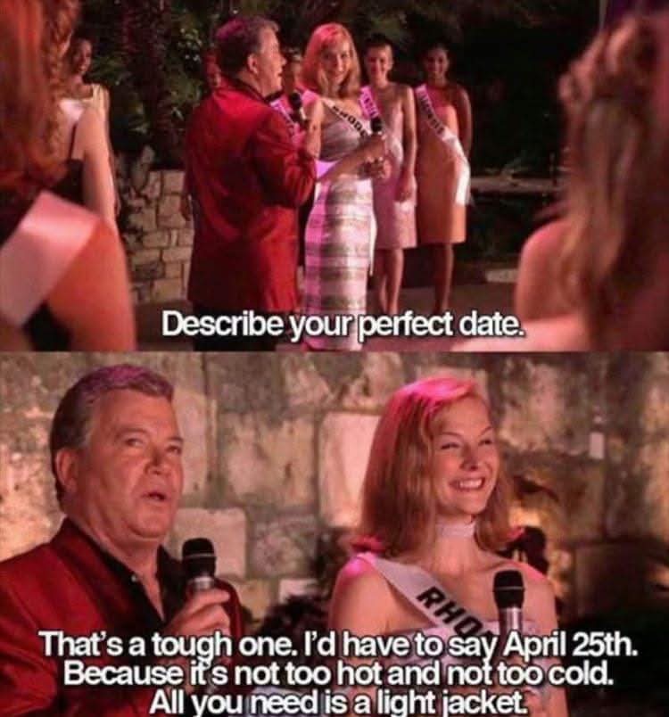 Red5Reading's tweet image. Happy April 25th Friends! Thank you, Miss. Rhode Island. Today it's raining. A rain jacket and On the Fives Q&A will do. Join me tonight at 7:05pm CST on that @Red5Network YouTube. Bring some geeky questions with you & I'll be responding. 
#Fandoms #ThinkGeek