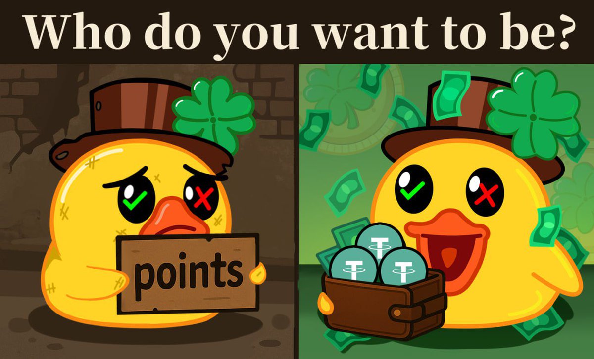 Reality often leaves you empty-handed. You give, you wait, you compromise — and still, the rewards slip away.👹

But at Gooduck
🪙Nail consecutive predictions and earn actual USDT.
💶No more symbolic points — this is real, withdrawable value.

Here, how much you earn is up to