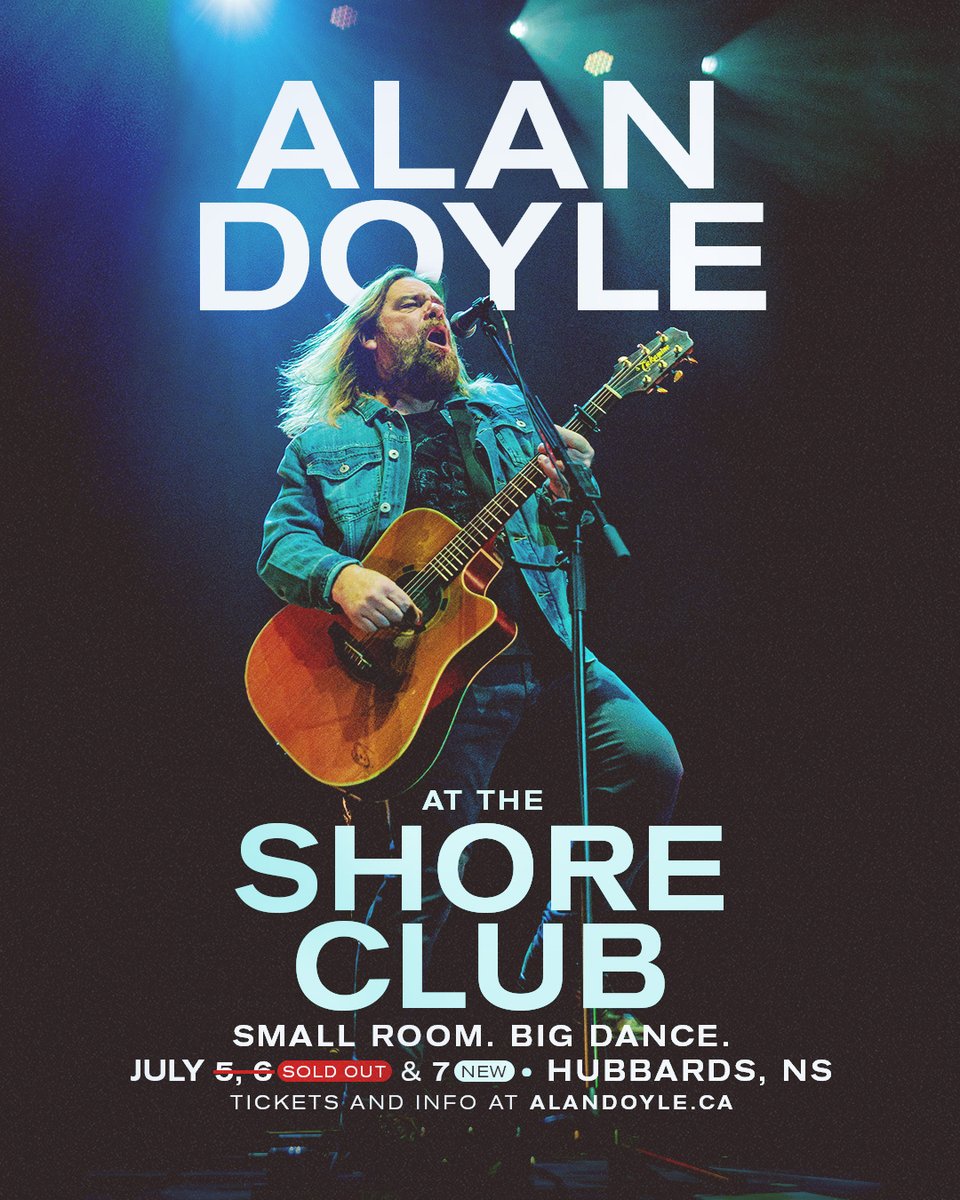 WOW! Third show added: alandoyle.ca/tour/