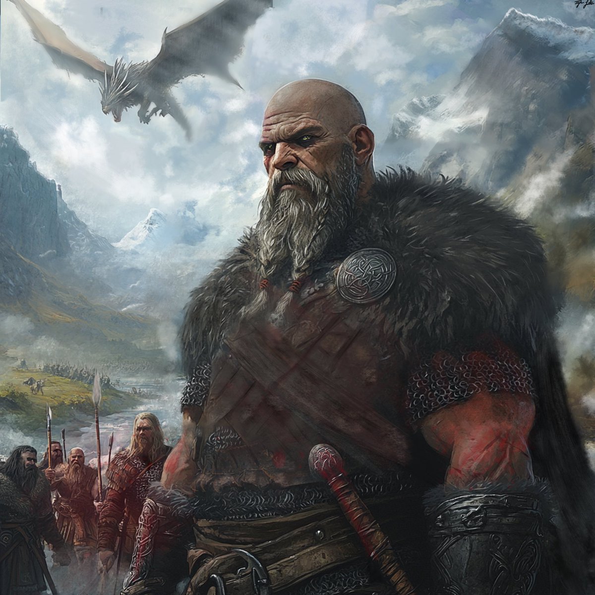 JohnGwynne_'s tweet image. Here is some incredible art by @LanterIllust of Glornir Shieldbreaker from The Bloodsworn Saga. Have to say, he does look familiar…