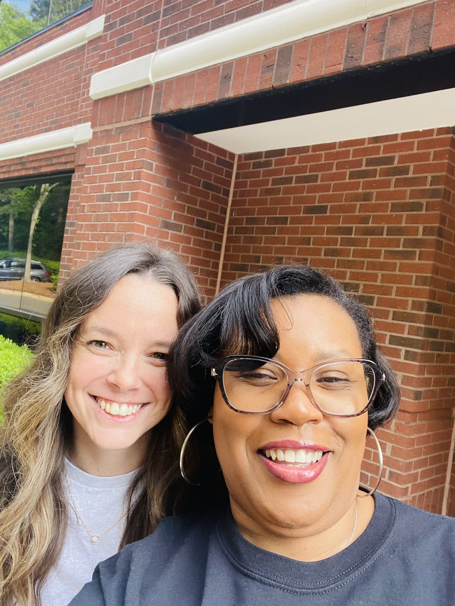 tiffany_varnell's tweet photo. Nature Walking with the best partner for our team grounding today! @WakeElementary #ERASSLeadingandLearning https://t.co/14pA2fHRjc