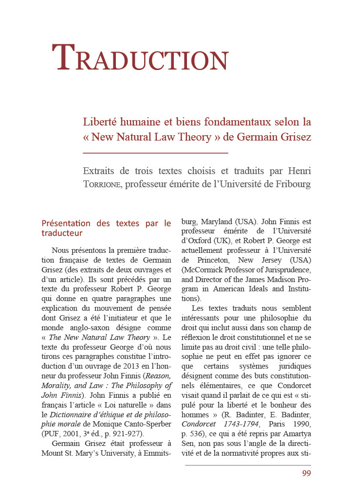 Extrait de la note du traducteur des textes de Germain Grisez, John Finnis et Robert P. George.

Revue de philosophie du droit, n° 3-2025, p. 99-130.
