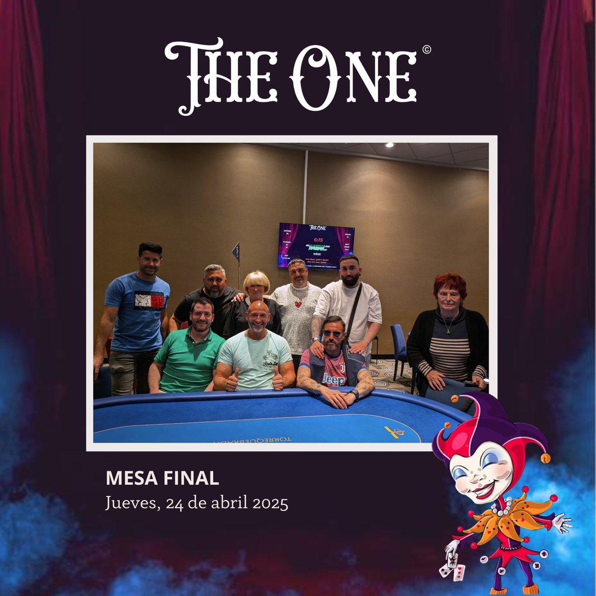 ♣️Última Mesa Final del Torneo TheOne del jueves.¡¡Felicidades!!♥️ PrizePool 8.040,80€

♦️Last Final Table of last night’s TheOne Tournament.
Congratulations!!♠️ PrizePool 8.040,80€