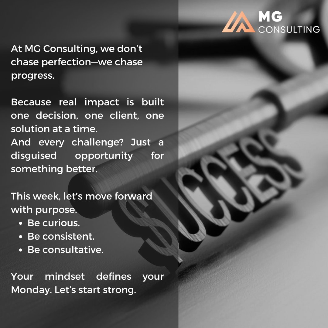 mg_pvt's tweet image. This Monday, we’re not just showing up—we’re setting the tone.

Let’s build better. Together.

#MGConsulting #ProgressDriven #ConsultingLeadership #MondayMindset