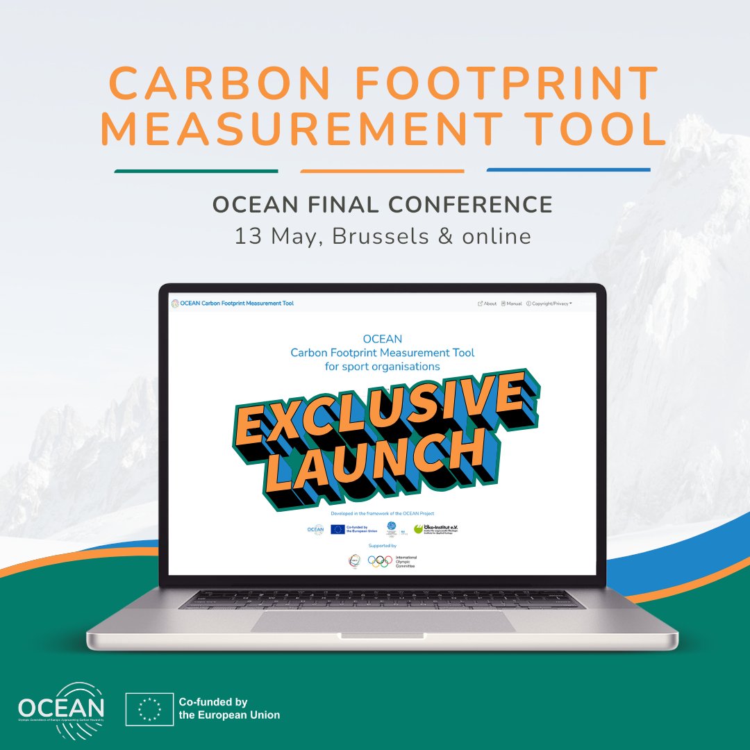 🚨Breaking News!
The Carbon Footprint Measurement Tool will be officially unveiled at the #OCEANPROJECT Final Conference on 13 May in Brussels &amp; online!
It will be free for all 206 NOCs and other sport organisations in 🇬🇧🇫🇷🇪🇸
Don't miss out &amp; register now: tinyurl.com/427ykzxd