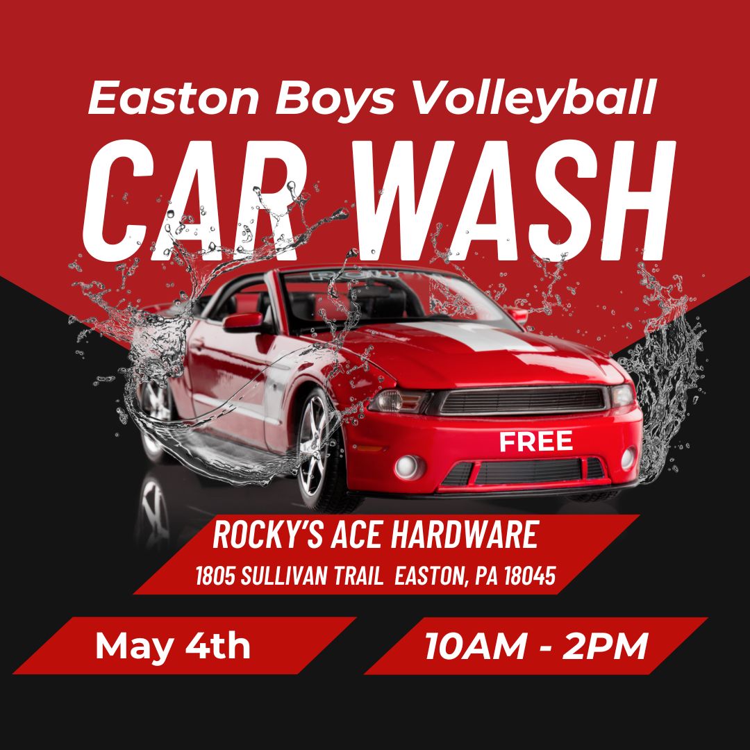 Due to 🌧️ tomorrow, NEW Date for car wash - May 4th - Ace Hardware. Come support <a href="/EastonBoysVB/">Easton Boys Volleyball</a>
