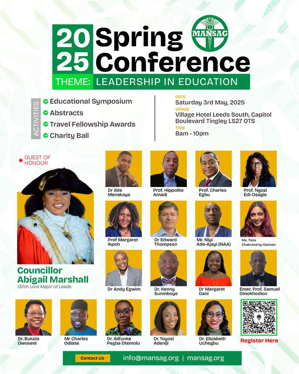 I can't believe it!
Just 1 week to go!
Can't wait to meet up with all those attending the <a href="/MANSAG_uk/">Medical Assoc of Nigerians Across Great Britain</a> Spring conference, on Sat May 3rd, in Leeds, UK!

It's another great opportunity for me to speak on Mental Wellbeing. 

For those coming to Leeds, see you soon 😀👍!!!