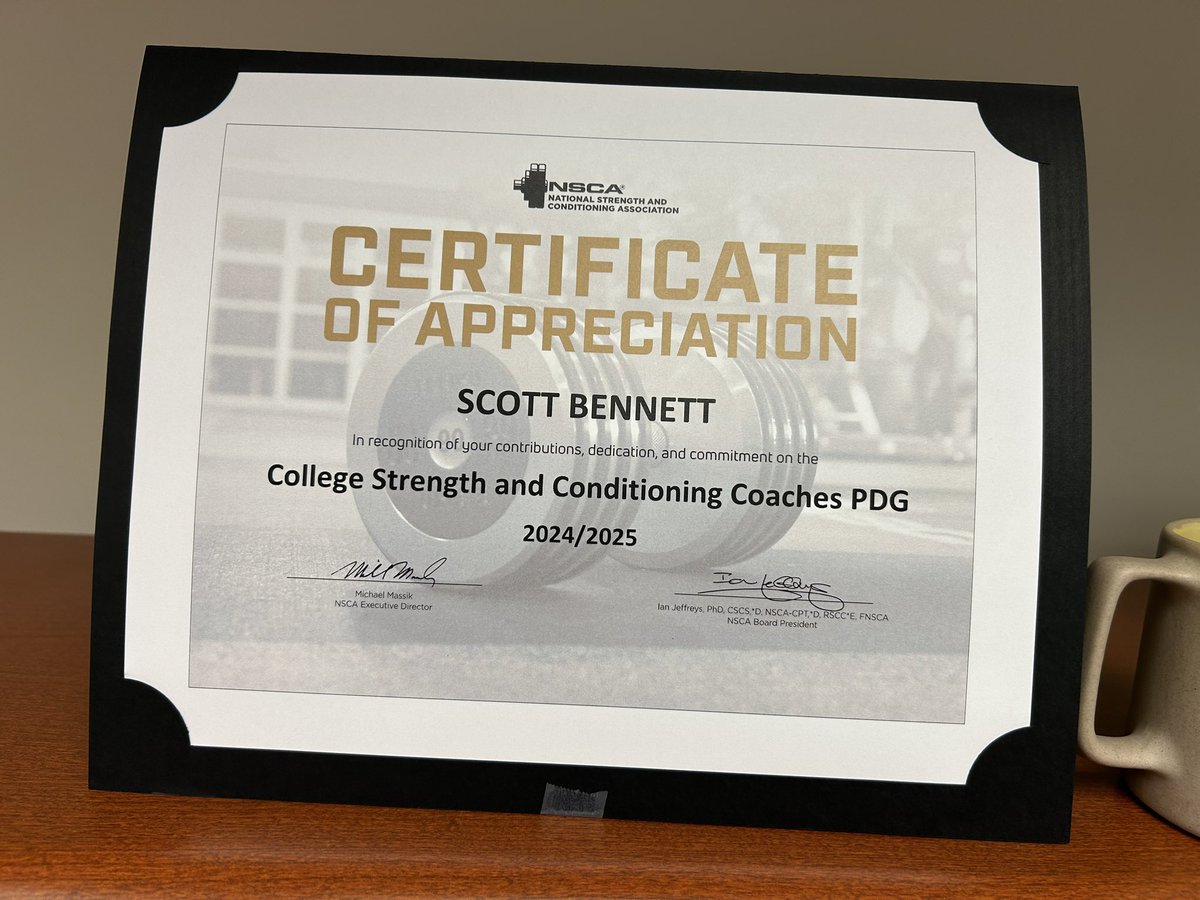 Thank you <a href="/NSCA/">NSCA</a>