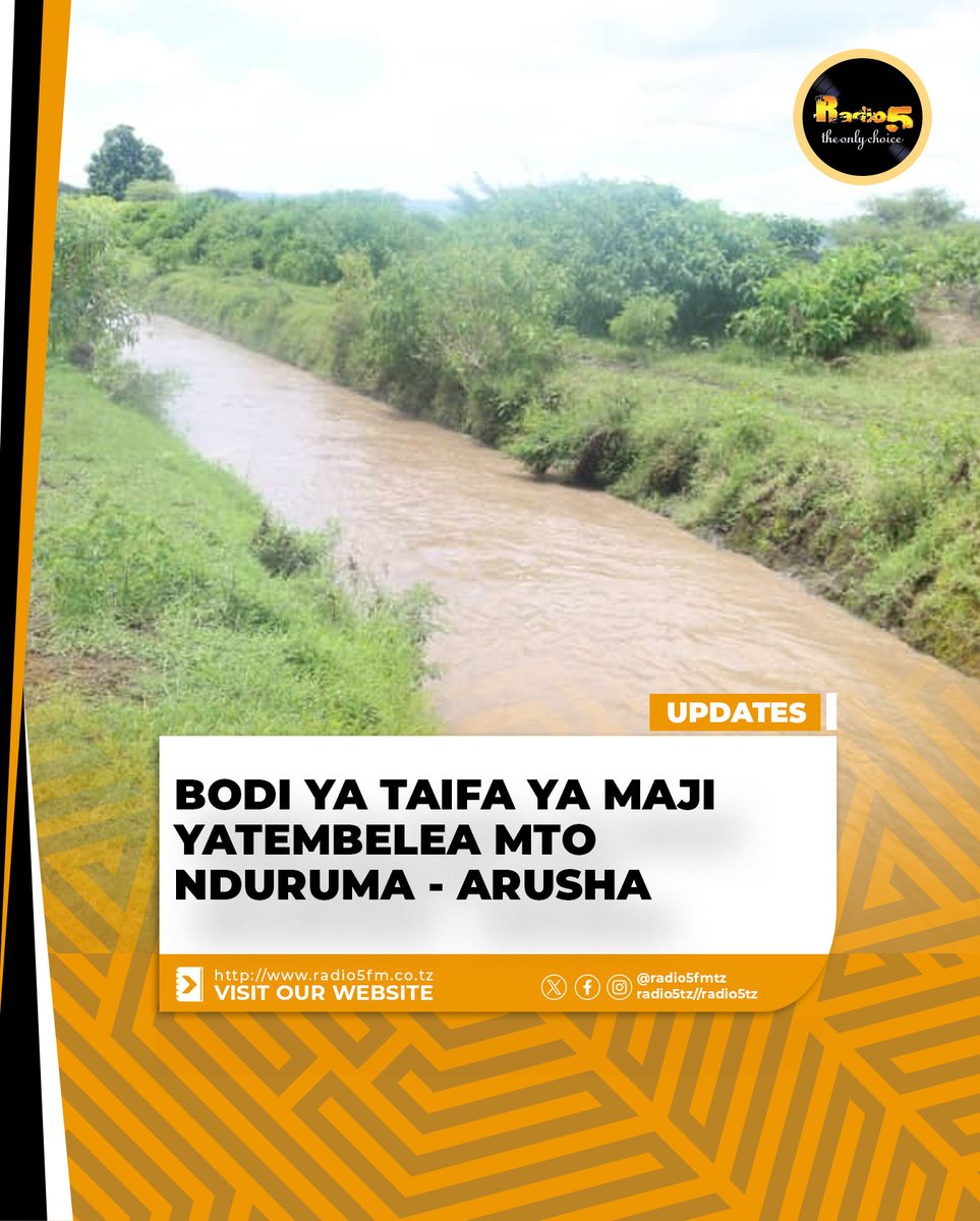 radio5fmtz's tweet photo. Bodi ya Taifa ya Maji kwa kushirikiana na Bodi ya Bonde la Mto Pangani yakagua kazi ya ufukuaji Mto Nduruma wilayani Arumeru na Simanjiro. Mradi huo umeleta nafuu kwa wananchi 10,000 waliokuwa wakikumbwa na mafuriko. Awamu ya kwanza yagharimu zaidi ya milioni 250. #Maji #Arumeru https://t.co/jhNnU55bGR
