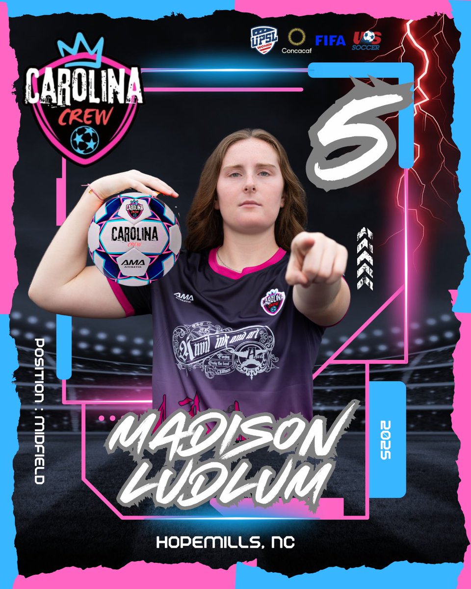 Welcome to the <a href="/CarolinaCrewFC/">Carolina Crew FC</a>  #5 midfield Madison Ludlum