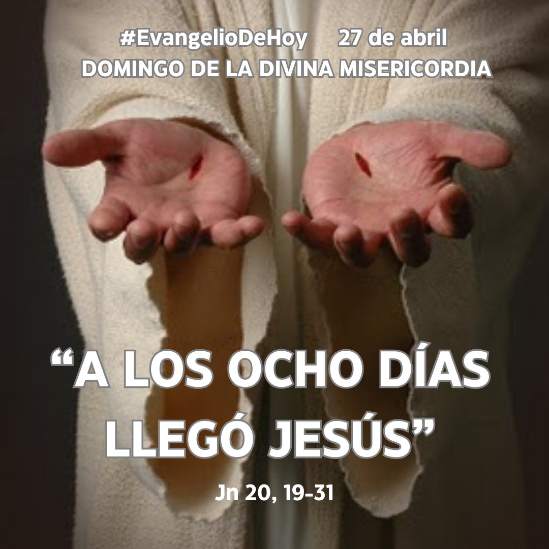 #EvangelioDeHoy #27Abril II #DomingoDePascua o de la #DivinaMisericordia
Jn 20, 19-31. “A los ocho días llegó Jesús”.

vaticannews.va/es/evangelio-d…