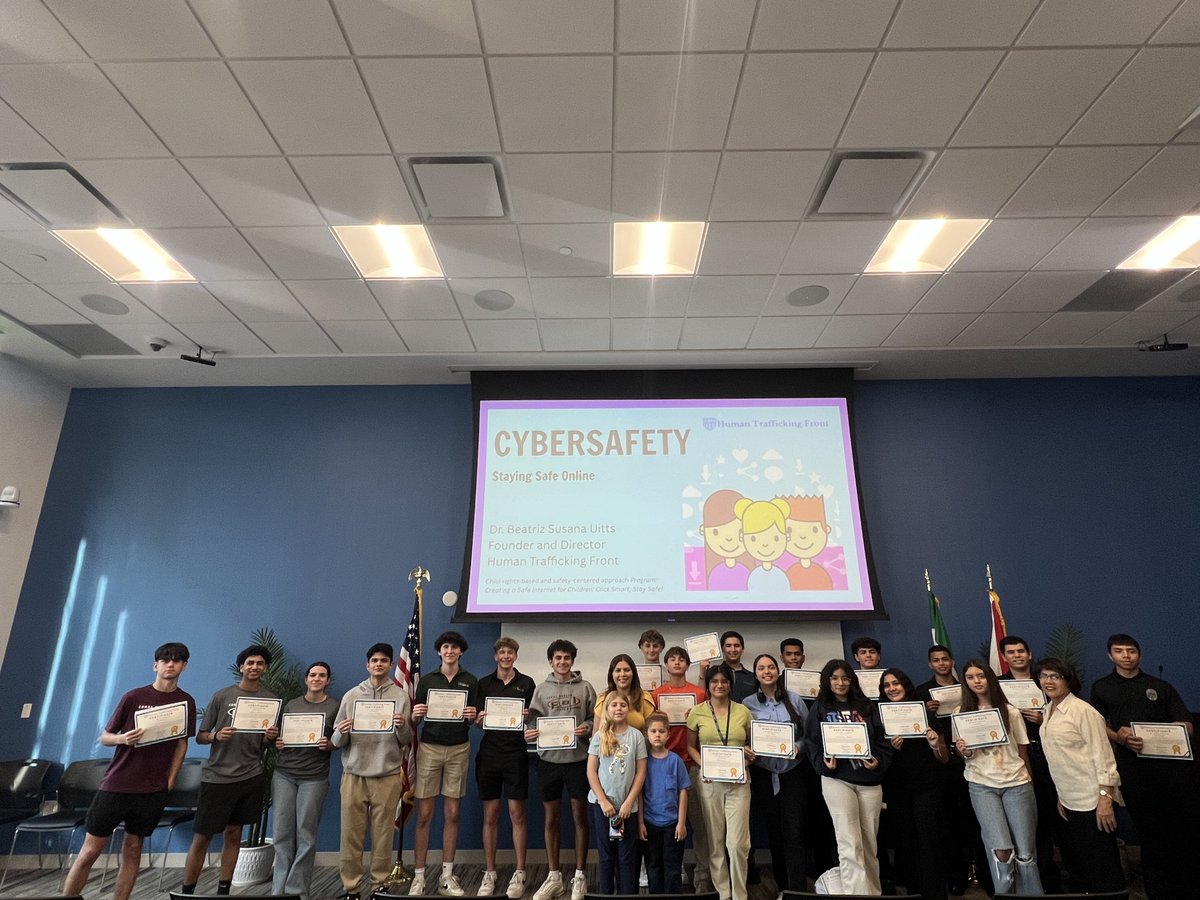 InfoHTF's tweet image. Honored to return to @CoralGablesPD — this time training youth in the Police Explorers &amp;amp; PAL on anti-trafficking &amp;amp; online safety. Together, we’re empowering future leaders with tools to protect themselves &amp;amp; others. Knowledge saves lives.
#EndTrafficking #PALProgram