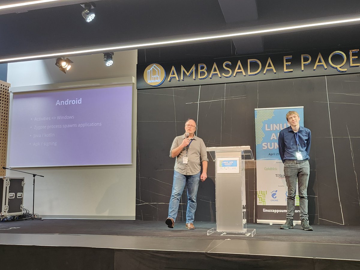 Javier Jardón (@jjardon) on Twitter photo Matthias and Florian explaining us in <a href="/LinuxAppSummit/">Linux App Summit (LAS)</a> something really exciting; #gtk on #android !! (with demo included!) #LAS2025 Matthias and Florian explaining us in <a href="/LinuxAppSummit/">Linux App Summit (LAS)</a> something really exciting; #gtk on #android !! (with demo included!) #LAS2025