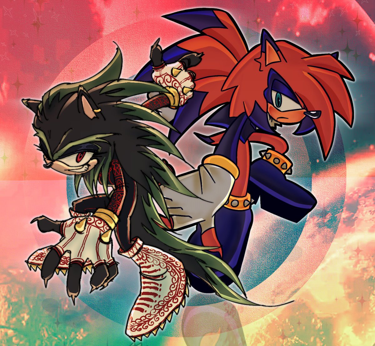 I can only open twitter whenever im using my mom's hotspot #doodles uhh hi, art collab with mk_aple (idk why i can't tag him here lol)