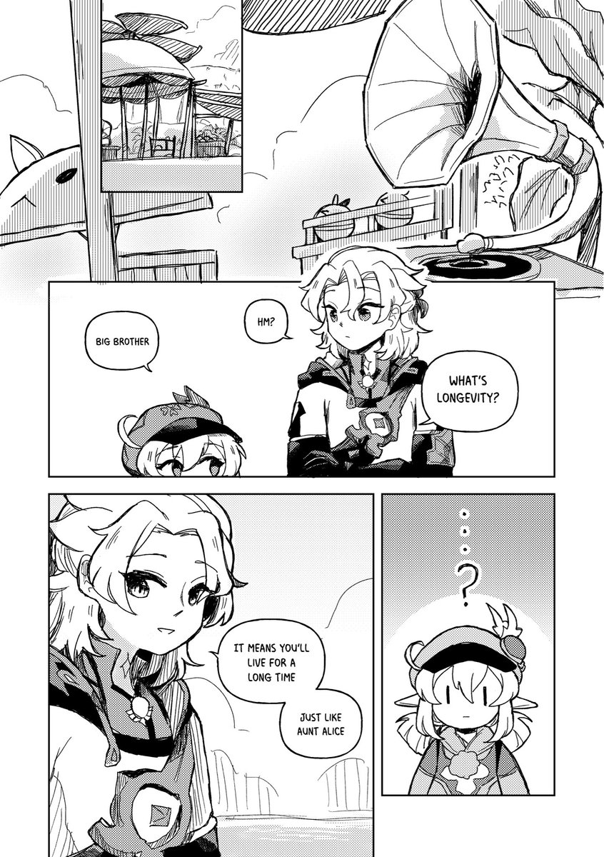 ranruns6308's tweet photo. Very excited for the new Mondstadt quest where Albedo is charged for murder and unlawful disposal of human remains,

so I’m posting all pages of the fanbook I made 2 years ago about Albedo’s death from Klee’s point of view!

(1/10) https://t.co/R4GqEEbAPv