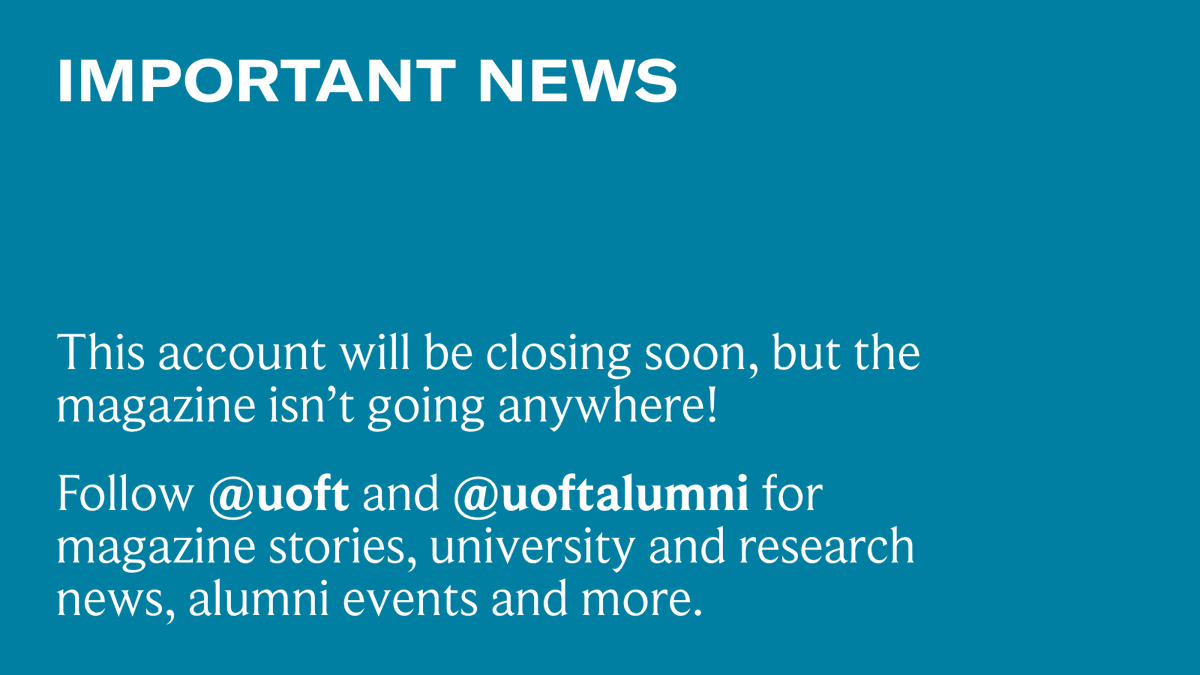 University of Toronto Magazine tweet media