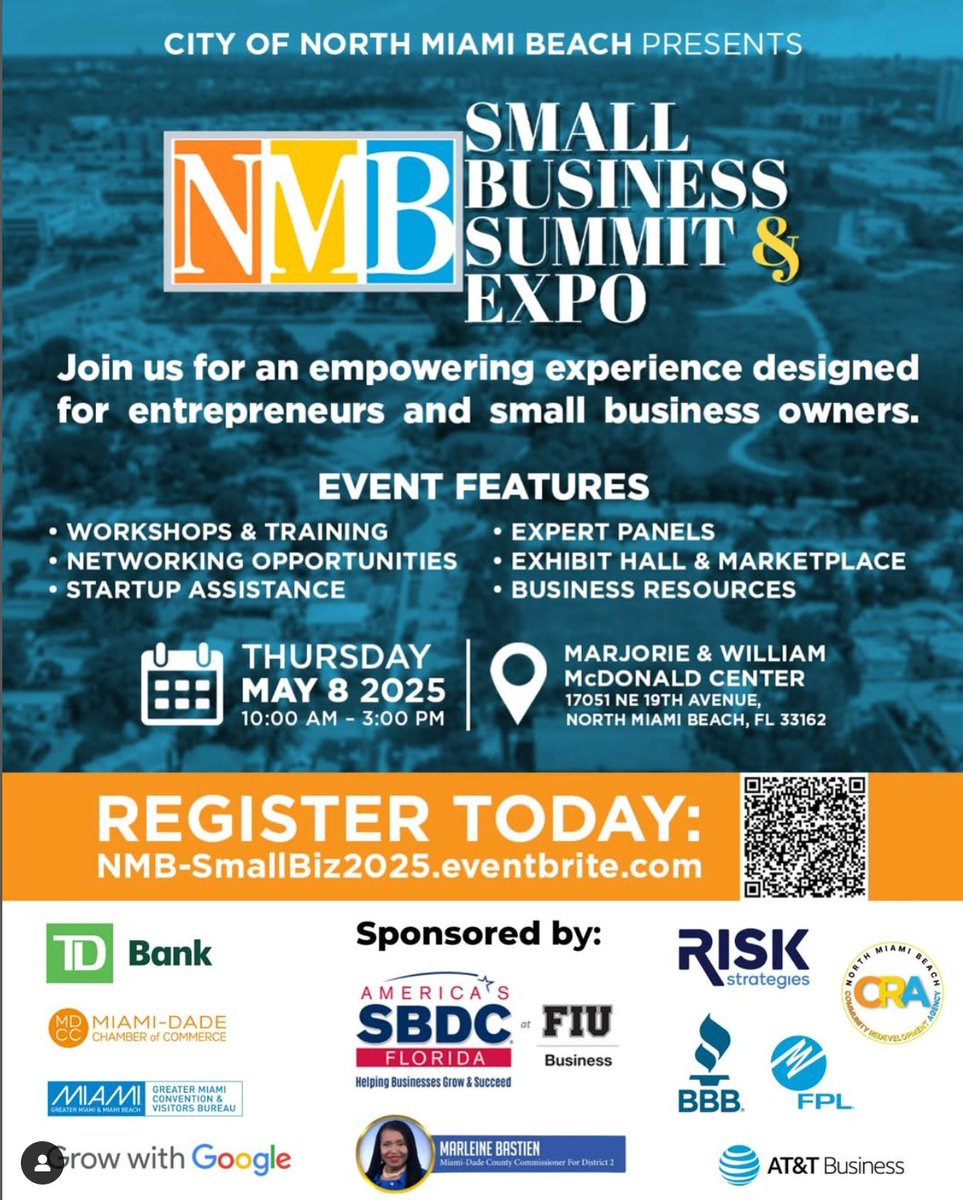 nmbcra's tweet photo. The Small Business Summit &amp; Expo is your chance to connect, expand, and enhance your skills for FREE.

📍 Marjorie &amp; William McDonald Center  
📅 May 8 | 10 AM – 3 PM  
👉 https://t.co/gzrVJY7g4M

Join us for expert talks, startup support, and great networking. #SmallBizSummit https://t.co/f5P7LsIwPL