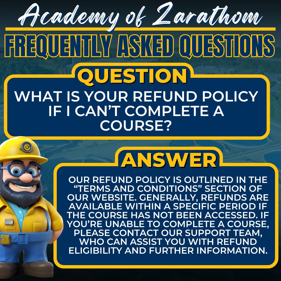 Zarathom_Online's tweet image. Do you Have questions about the Academy of Zarathom? 
Visit us at l8r.it/umC3

#FAQ #WaterProfessionals #WastewaterOperators #AcademyOfZarathom #OperatorTraining ##WaterIndustryExperts#WastewaterTraining #WaterTreatmentPros #WaterOperatorTraining #WastewaterExperts