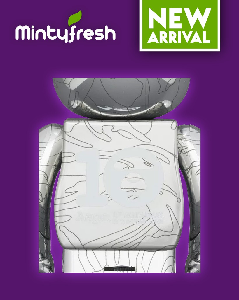 The 400% &amp; 100% Bearbrick set - Aape By Bathing Ape(r) - 10th Anniversary is available on our website!! Order yours now at mintyfresh.eu!⁠
⁠
#Designertoys #ArtToys #VinylToys #ArtToy #Hypebeast #toyart #toystagram #collectibles #highsnobiety #BAPE #bearbrick