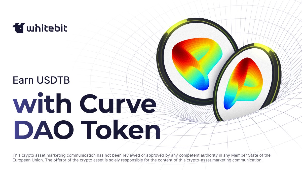 WhiteBit's tweet image. Hi, crypto fans! @CurveFinance ($CRV) is officially joining our ICTC Tournament! To celebrate, we’re starting a giveaway with a project. Learn how to join and get a share of the 500 $USDTB:

– Register on @WhiteBIT (if not yet)
– Follow @WhiteBIT &amp;amp; @CurveFinance
– Tag a friend in…
