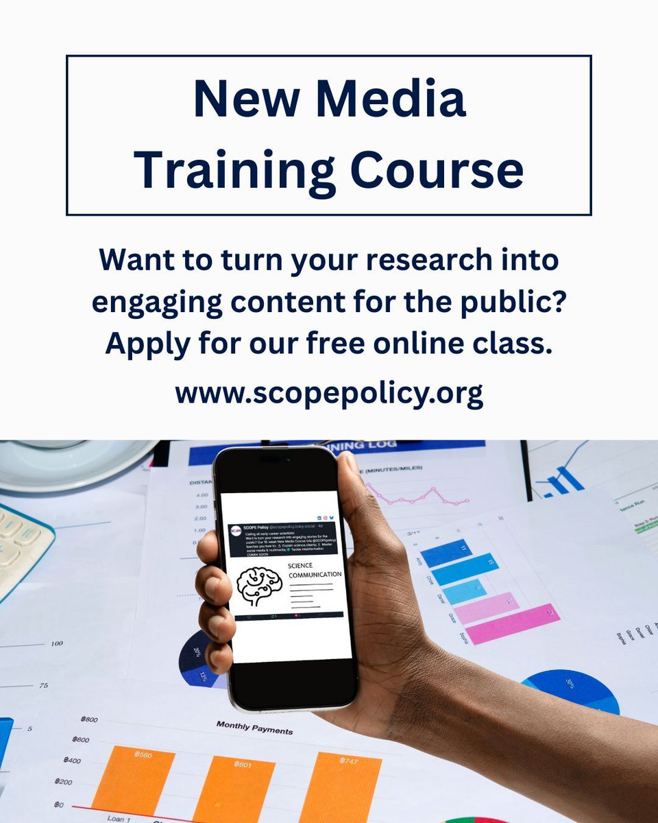 Scope_Policy's tweet image. Learn to turn complex research into engaging podcasts, videos & infographics in SCOPE’s FREE 10-week New Media Course! Limited spots—apply now!
🔗scopepolicy.org/new-media-cour…
