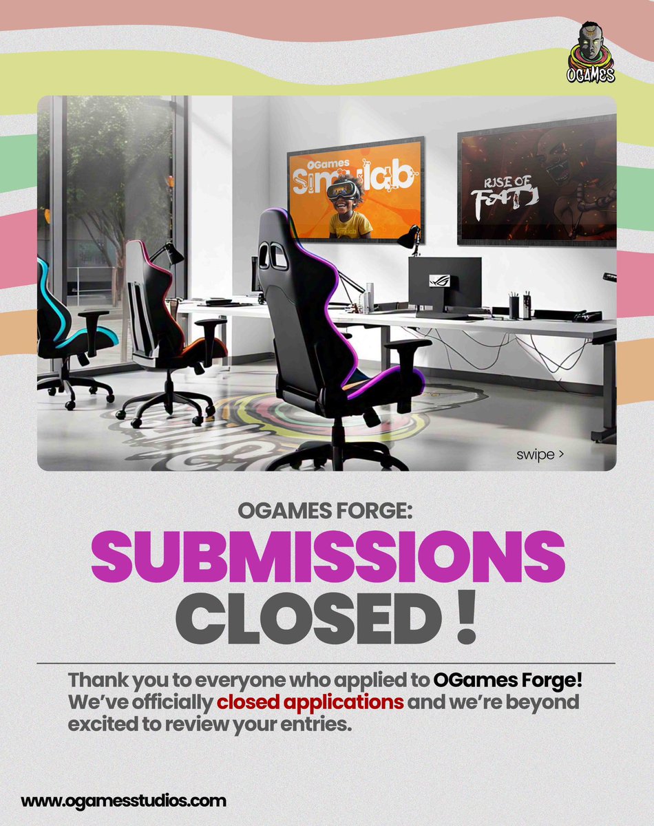 ogames_studio's tweet photo. "Applications closed! We're overwhelmed with love & grateful for the interest in OGames Forge. Let the forging begin! #OGamesForge #GameDevInternship #OGames" https://t.co/Wk4VXZXNKa