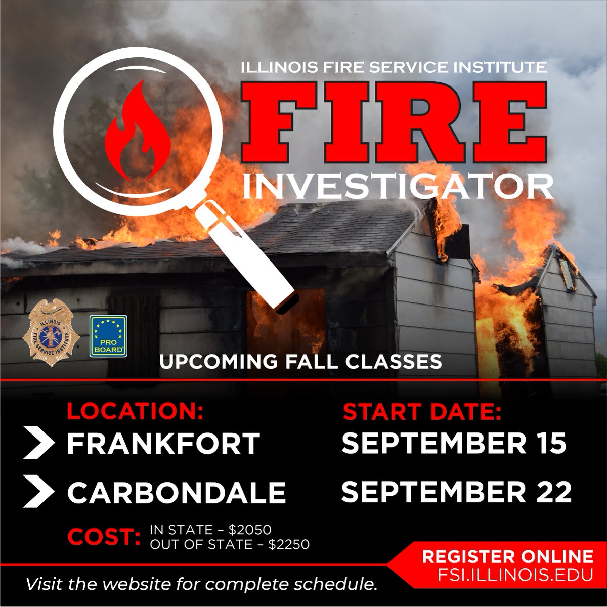 Start planning your fall training. These classes will be here before you know it! #weareIFSI