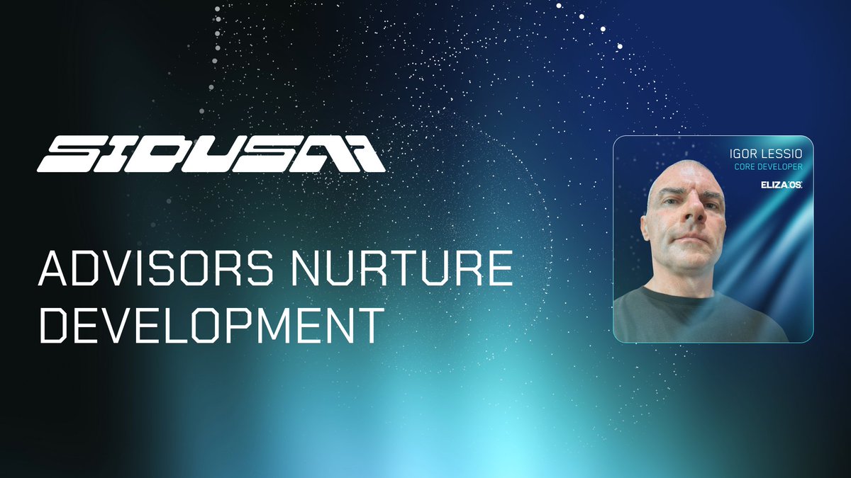 AiSidus's tweet image. We're excited to welcome @AIFlow_ML, Igor Lessio, ElizaOS (known as AI16Z) Core Developer and the AI Advisor for @ChargedVentures, as our new SidusAI Adviser! 👋
Igor will help advance our platform and contribute to our success.
@ElizaOS is an AI operating system enhancing…