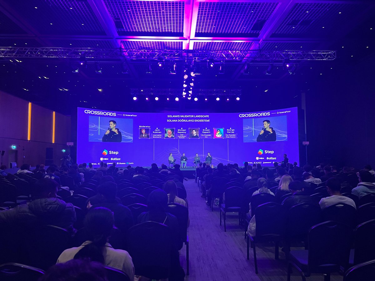 Owls 🦉 (@owlslabs) on Twitter photo 🦉SOLANA'S VALIDATOR LANDSCPE🦉
Speakers:
<a href="/whosknave/">Jack Kubinec</a> <a href="/ernopp/">Ernest Oppetit</a> <a href="/George_harrap/">G☀️Step Finance</a> <a href="/repetny/">repe</a>
The discussion covered who manages the network, how incentives are changing, and what the future looks like for decentralisation and performance.
Sponsored by:
<a href="/solflare/">Solflare - The Solana Wallet</a> <a href="/StepFinance_/">Step☀️</a> <a href="/mew/">MEW</a> 🦉SOLANA'S VALIDATOR LANDSCPE🦉
Speakers:
<a href="/whosknave/">Jack Kubinec</a> <a href="/ernopp/">Ernest Oppetit</a> <a href="/George_harrap/">G☀️Step Finance</a> <a href="/repetny/">repe</a>
The discussion covered who manages the network, how incentives are changing, and what the future looks like for decentralisation and performance.
Sponsored by:
<a href="/solflare/">Solflare - The Solana Wallet</a> <a href="/StepFinance_/">Step☀️</a> <a href="/mew/">MEW</a>