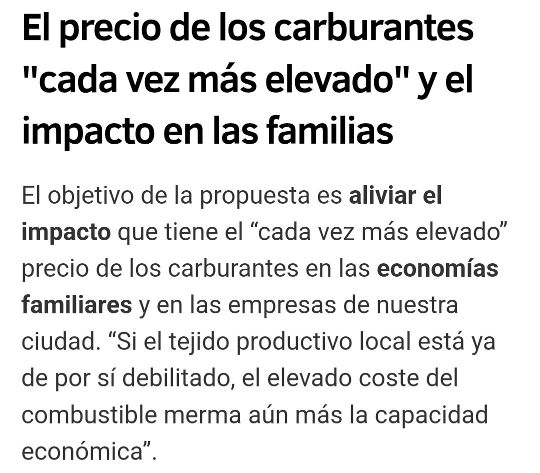📰 El precio de los carburantes es una cuestión que afecta a toda la ciudadanía ⛽️