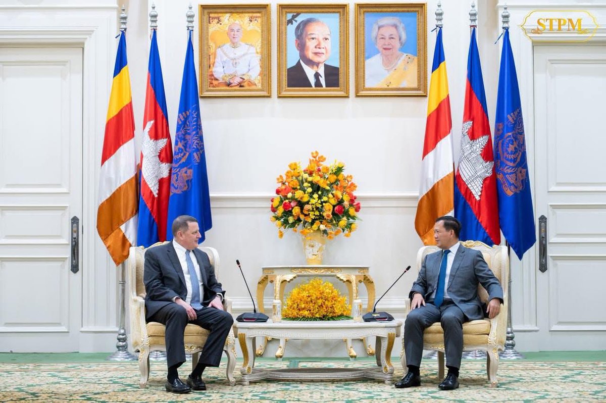 PM Hun Manet met with U.S. senior Senate staffer Paul Grove to discuss bilateral ties, economic relations, and regional security.