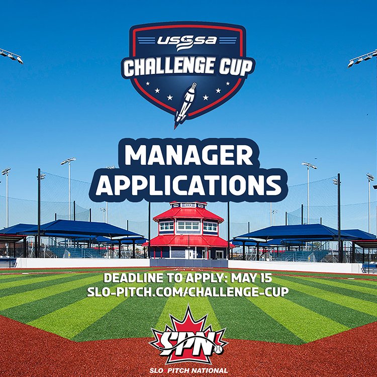Team Manager Applications for the 2026 Challenge Cup: Deadline Extended.

The deadline for Team Manager applications has been extended until May 15th.

For link to application and more event about the 2026 Challenge Cup, visit:
 slo-pitch.com/challenge-cup
#challengecup  #SPN
