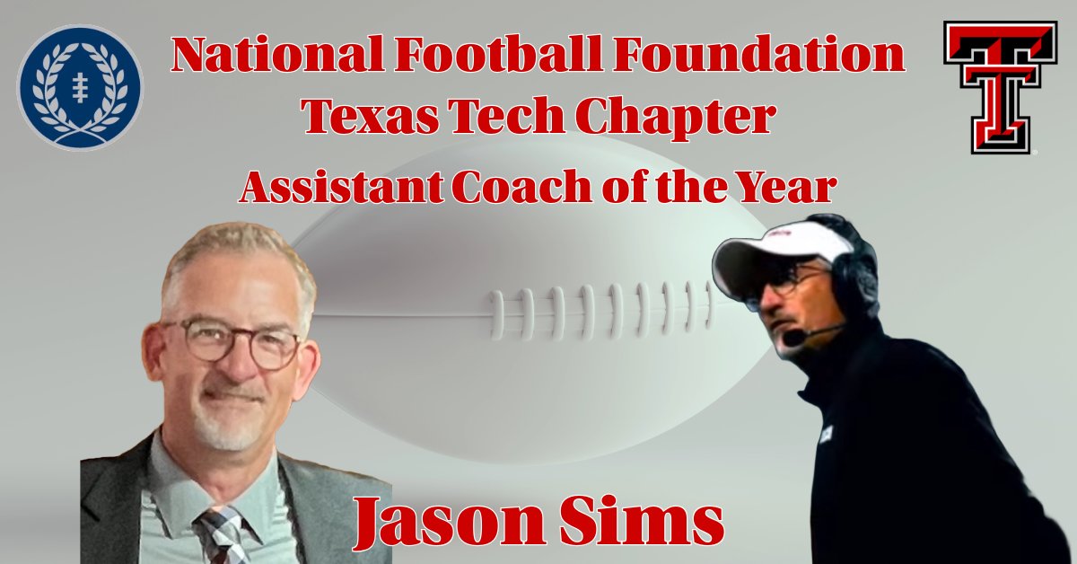 NFFTexasTech's tweet image. Congratulations to Monterey High School, Assistant Coach Jason Sims on being named the 2025 @NFFTexasTech Assistant Coach of the Year!

@coach_sims | @athleticslisd | @NFFNetwork
