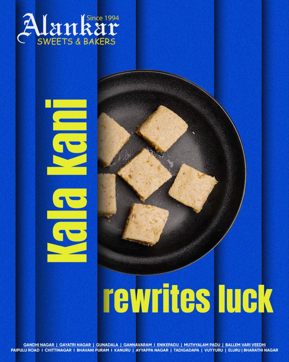 AlankarBakery's tweet image. Soft. Milky. Melt-in-the-mouth. That’s the magic of Kalakand at #AlankarSweets!

Made with love, pure milk, and just the right amount of sweetness – it’s the perfect treat for your sweet tooth. ❤️
Swing by and take a bite of tradition! 🍬

📍Available at Alankar Sweets &amp;amp; Bakers