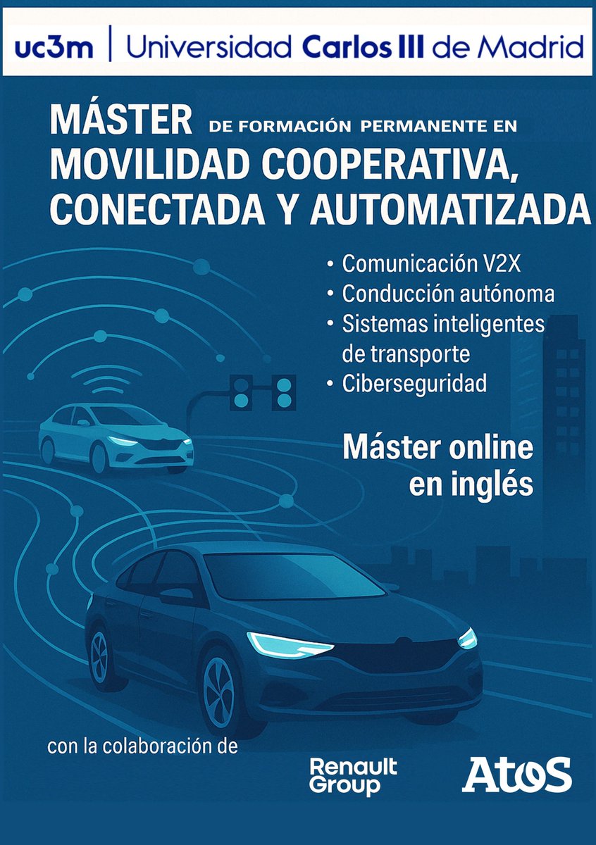 🆕 Si te interesa la movilidad autónoma, conectividad, inteligencia artificial, ciberseguridad y visión por computador, no te pierdas la cita del próximo 29 de mayo a las 13:00 h. en la Biblioteca de la Escuela Politécnica de Leganés #uc3m, para conocer de primera mano y con los