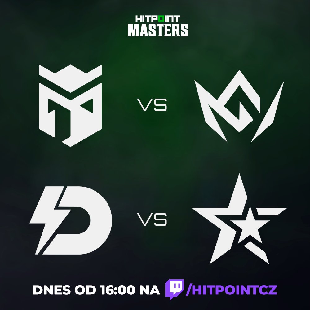 Hitpoint.cz (@hitpointcz) on Twitter photo Základní část jarní sezóny se nám pomalu blíží k závěru! Dnes zahájíme již 5. kolo a boje o playoff začínají přituhovat. Jak tipujete zápasy? 👇
<a href="/Entropiqteam/">Entropiq</a>🆚<a href="/glore_cz/">GLORE.FIFINE</a>
<a href="/dynamoeclot/">Dynamo Eclot</a> 🆚 <a href="/esubacz/">eSuba</a>
Uvidíme překvapení nebo EZ 2:0 favoritů?
Sledujte od 16 twitch.tv/hitpointcz Základní část jarní sezóny se nám pomalu blíží k závěru! Dnes zahájíme již 5. kolo a boje o playoff začínají přituhovat. Jak tipujete zápasy? 👇
<a href="/Entropiqteam/">Entropiq</a>🆚<a href="/glore_cz/">GLORE.FIFINE</a>
<a href="/dynamoeclot/">Dynamo Eclot</a> 🆚 <a href="/esubacz/">eSuba</a>
Uvidíme překvapení nebo EZ 2:0 favoritů?
Sledujte od 16 twitch.tv/hitpointcz