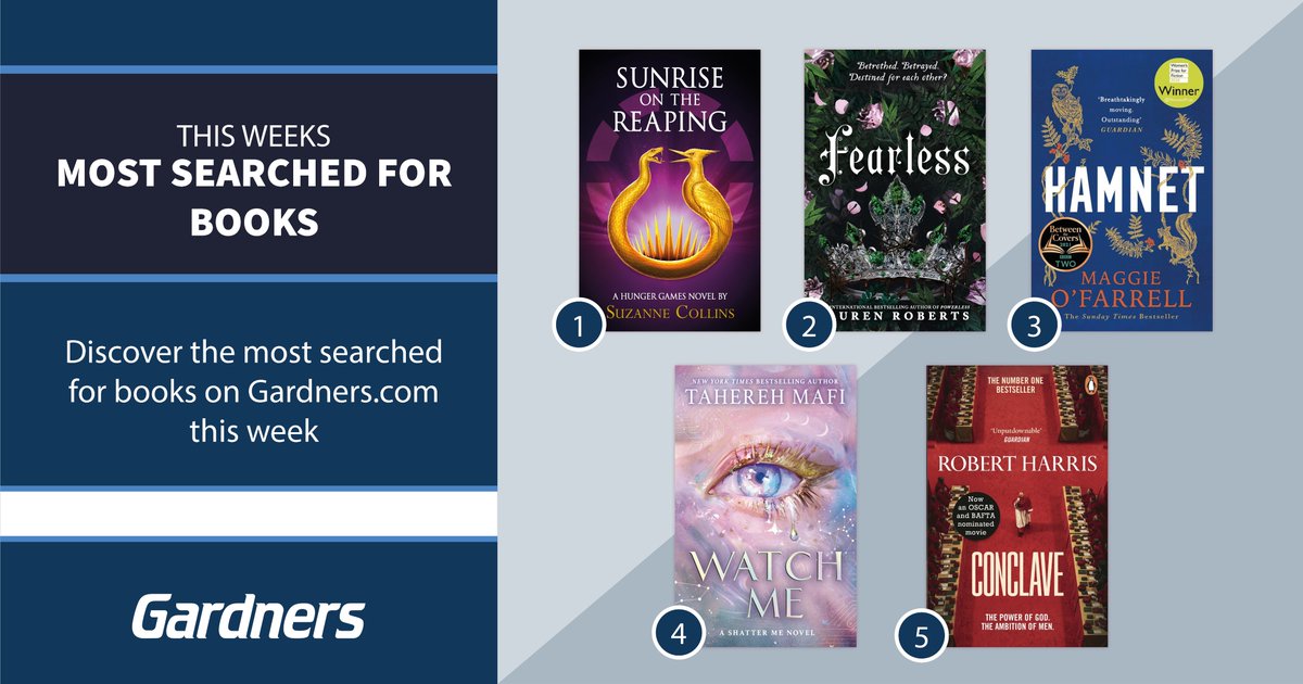 More than a month later and Sunrise on the Reaping is still our most searched for title! 🥇

Have you managed to get your hands on a copy?

Find here: gardners.com/Product/Suzann…

#Gardners #Booksellers #sunriseonthereaping