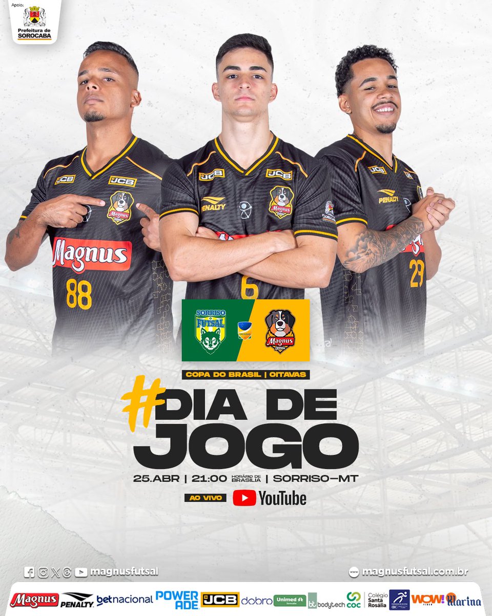 MagnusFutsal's tweet photo. Hoje vamos enfrentar o Sorriso Futsal, fora de casa, pela Copa do Brasil! #GoMagnus https://t.co/bhKAq2sBMx