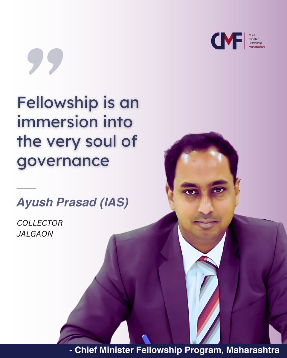 The Chief Minister Fellowship isn’t just a 12-month government program—it’s a crucible where passion meets purpose, and where young minds are shaped into tomorrow’s changemakers.

I had the privilege of mentoring Shubham Badgujar (<a href="/Shubham66247957/">Shubham Badgujar</a>) during his fellowship posting