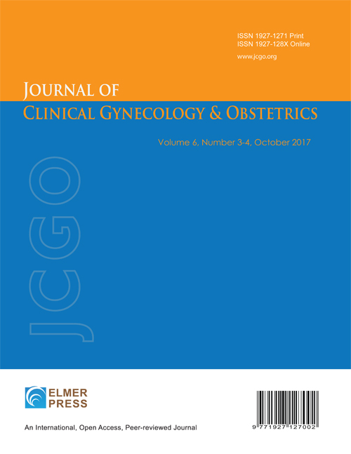 Call for Papers: Publish Your Research in Journal of Clinical Gynecology &amp; Obstetrics：
jcgo.elmerpub.com/index.php/jcgo
Indexed and covered by: Worldcat; Google; Google Scholar; JournalTOCs; PubMed: selected citations only (NIH supported articles).