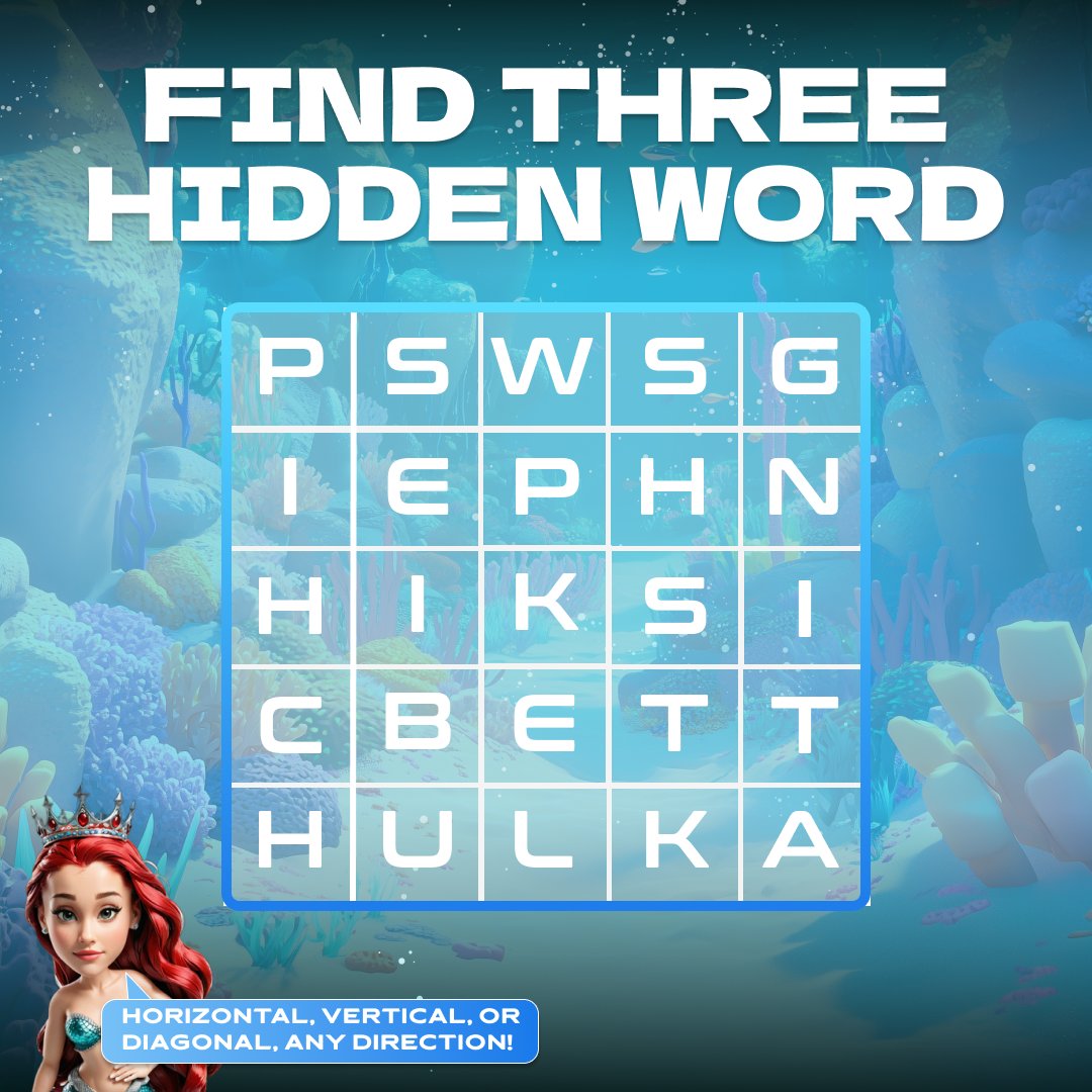 🔍 Find three hidden word – win 100k G Chips! 🎁

Look closely at the grid 👀
One word is hidden inside — it can go horizontal, vertical, or diagonal in any direction!

🎯 Correct answer = 100k G Chips

📩 Drop your answer with three word + your ID in the chat!