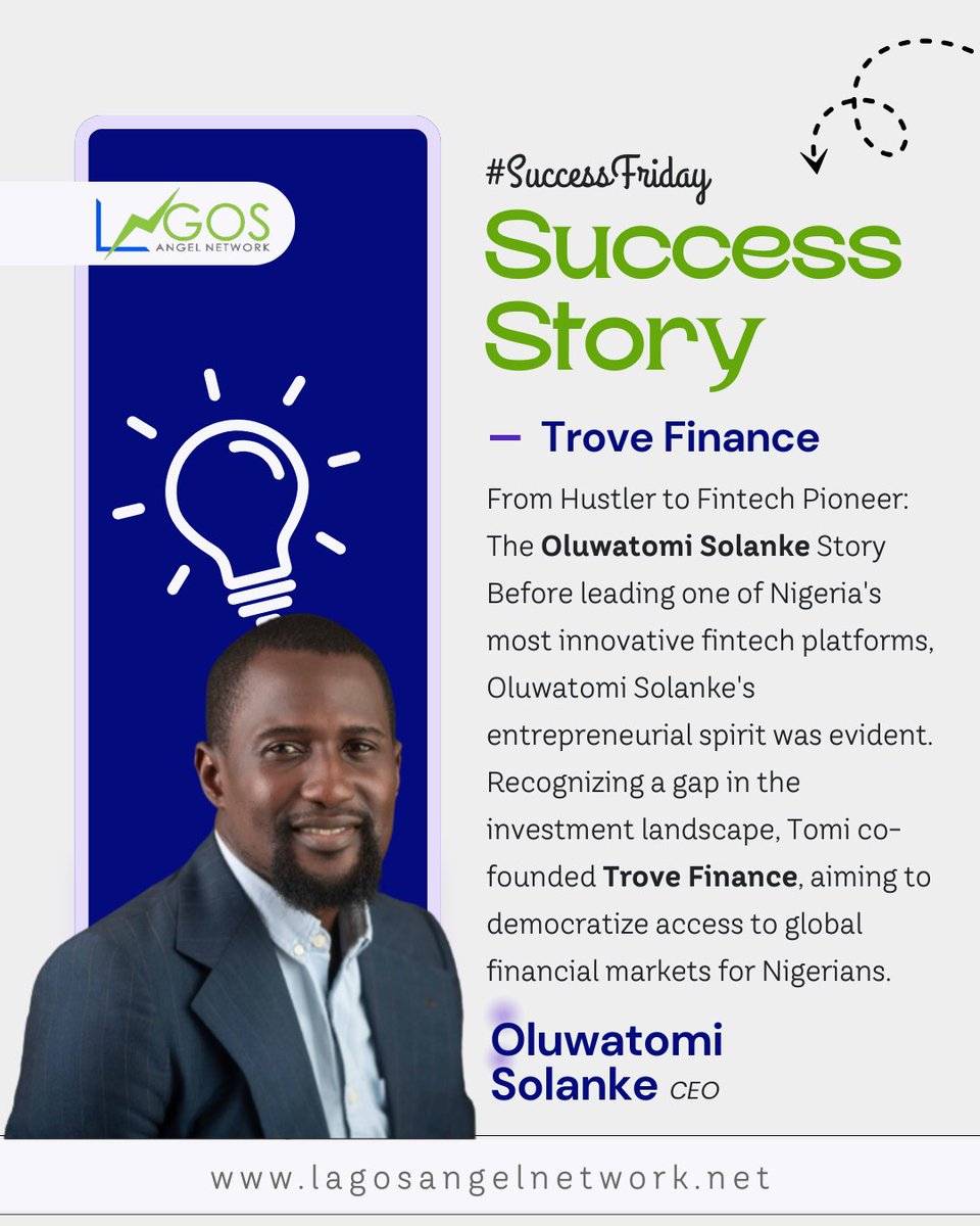 Lagos Angel Network (@ekonetwork) on Twitter photo #SuccessFriday CEO Spotlight ๐ก
From selling video games in UNILAG to pioneering global micro-investing in Nigeria โ Tomi Solanke is the visionary behind <a href="/trovefinance/">Trove Finance</a> .
Weโre proud to have backed this journey at Lagos Angel Network.
#Fintech #SmartCapital #Trove #LANPortfolio #SuccessFriday CEO Spotlight ๐ก
From selling video games in UNILAG to pioneering global micro-investing in Nigeria โ Tomi Solanke is the visionary behind <a href="/trovefinance/">Trove Finance</a> .
Weโre proud to have backed this journey at Lagos Angel Network.
#Fintech #SmartCapital #Trove #LANPortfolio