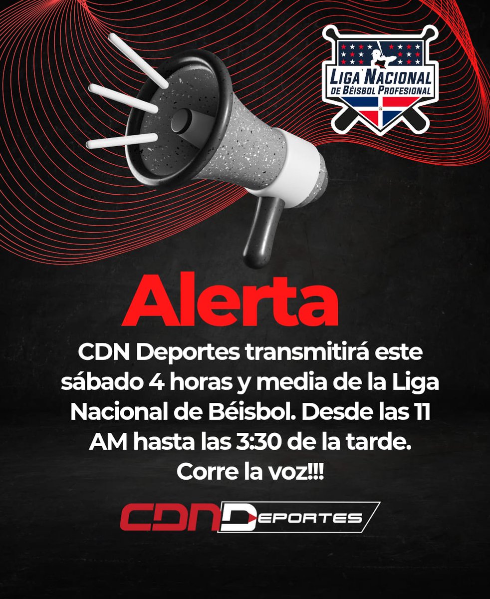 Liga Nacional de Béisbol capta el interés del país!!!!.

<a href="/CDNDeportesRD/">CDNDeportesRD</a>
