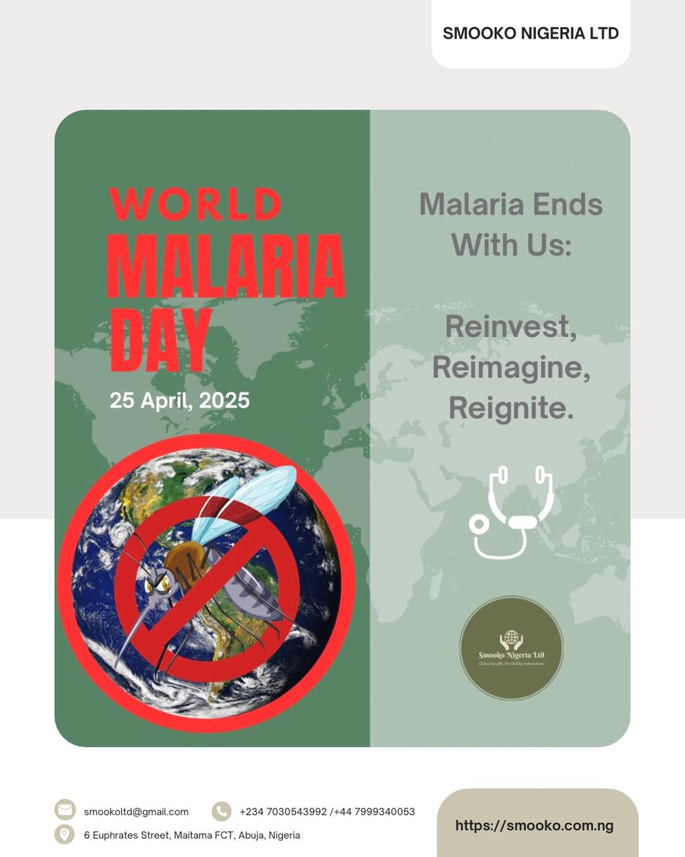 SmookoLtd's tweet photo. #WorldMalariaDay2025 ❌🦟
At Smooko Nigeria Ltd, we’re proud to support early detection with Biopanda Malaria Rapid Test Kits.

Let’s Reinvest, Reimagine &amp; Reignite the fight. Test early. Act fast. Save lives. https://t.co/Rndg9ykiL5