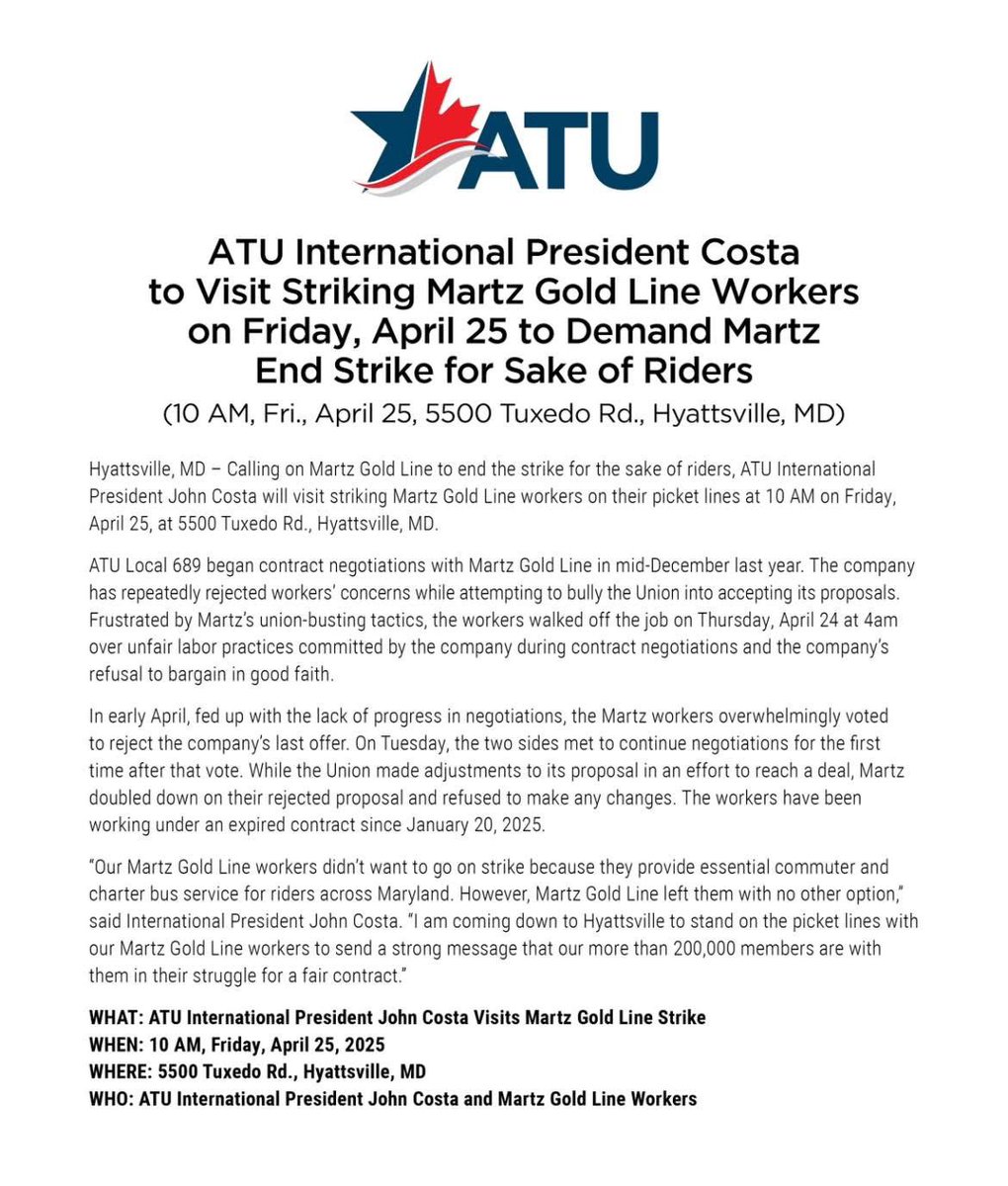 Our Local 689 Martz Gold Line members will not back down. #ATUStrongerTogether