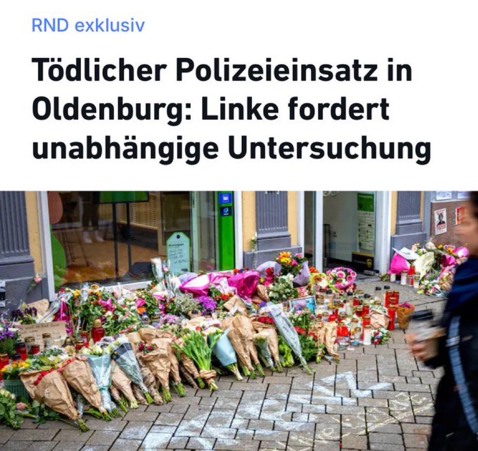 Ein junger schwarzer Mann wird in Oldenburg von einem Polizisten erschossen. Es ist das absolut Mindeste, dass der Fall unabhängig untersucht wird.