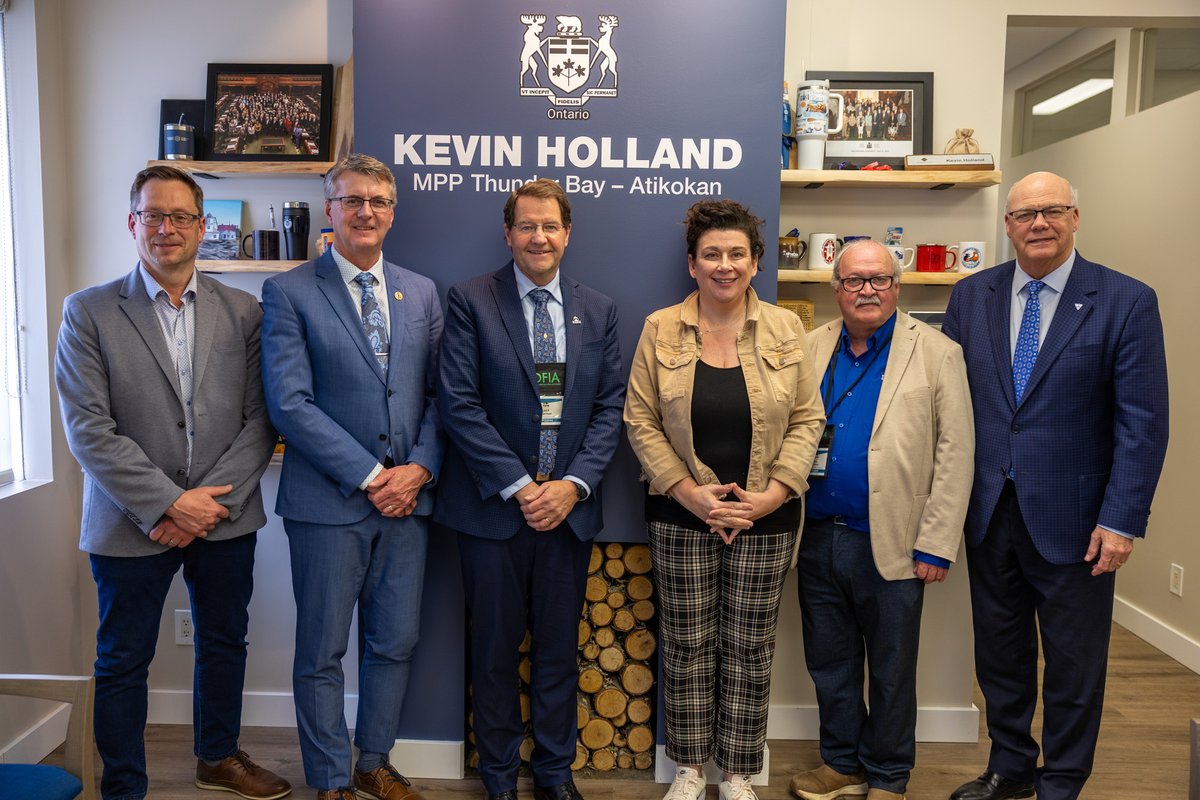 Kevin Holland (@kevinhollandmpp) on Twitter photo Yesterday, I had the pleasure of accompanying Ministers <a href="/RobFlackEML/">Rob Flack</a>, <a href="/ToddJMcCarthy/">Todd McCarthy</a> and <a href="/StanChoMPP/">Stan Cho</a> for a series of productive delegation meetings with the City of Thunder Bay and the municipalities of <a href="/redlakeontario/">Red Lake</a> , <a href="/townofMarathon/">MarathonOntario</a> , and Dryden as part of Day 2 of #NOMA! Yesterday, I had the pleasure of accompanying Ministers <a href="/RobFlackEML/">Rob Flack</a>, <a href="/ToddJMcCarthy/">Todd McCarthy</a> and <a href="/StanChoMPP/">Stan Cho</a> for a series of productive delegation meetings with the City of Thunder Bay and the municipalities of <a href="/redlakeontario/">Red Lake</a> , <a href="/townofMarathon/">MarathonOntario</a> , and Dryden as part of Day 2 of #NOMA!