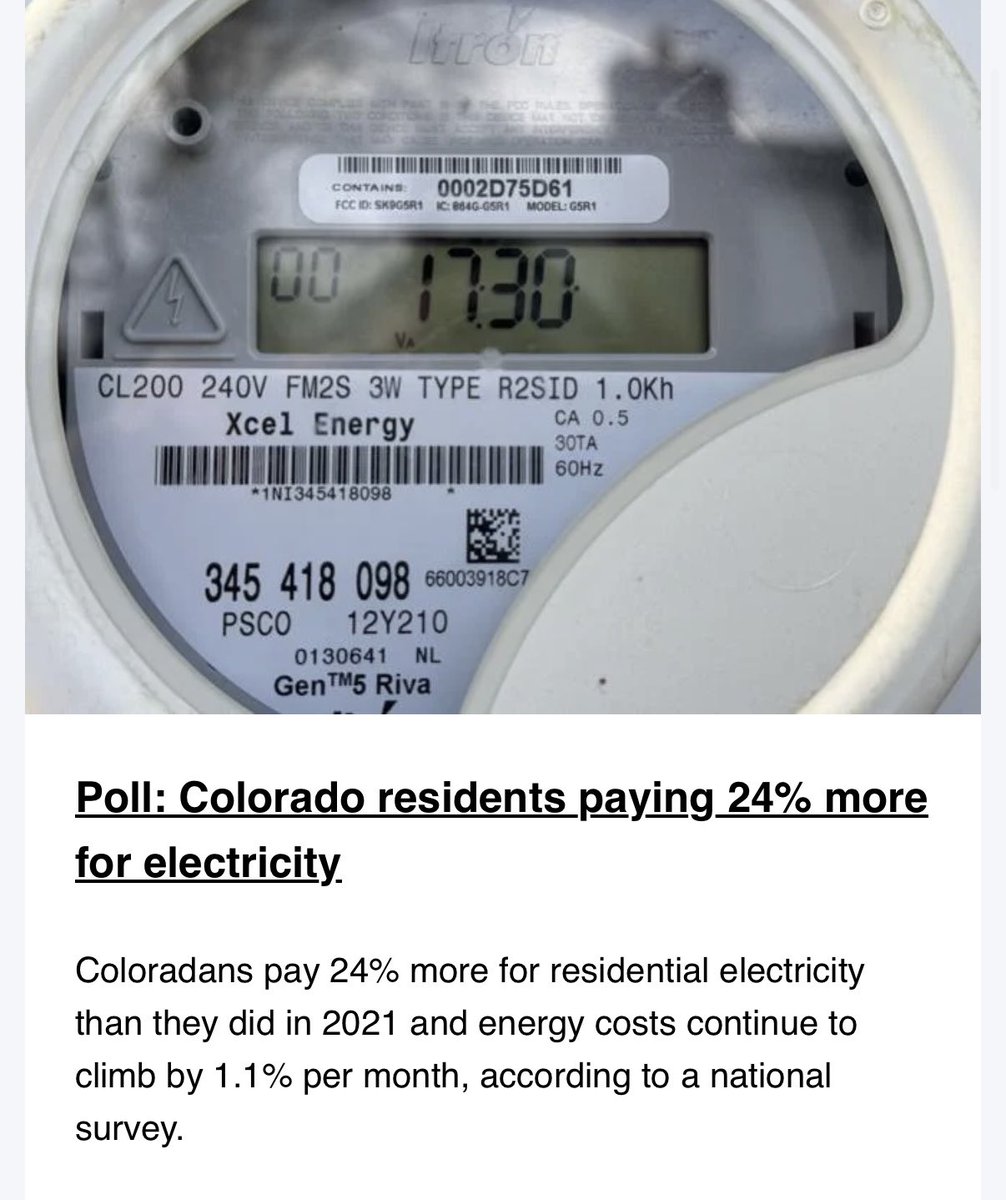 Yet another way Colorado’s cost of living is out of control under liberal leadership. 
#copolitics