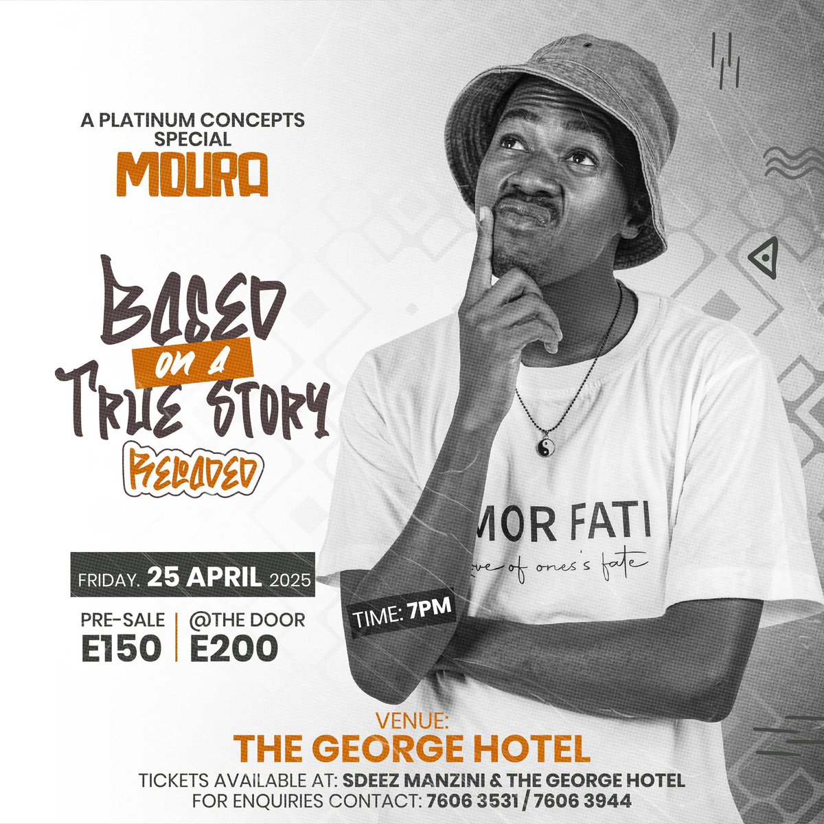 I can’t wait to see you tonight in Manzini,here is a link to buy tickets.

m.mojaticket.com