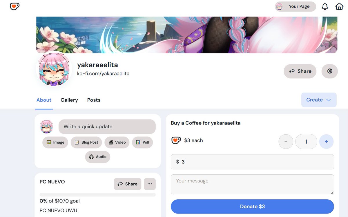 yakaraaelita's tweet photo. Here you have my kofi page, so you can help me to get my pc and to be able to make direct more often, thank you very much in advance. https://t.co/JCQtQrdEMY .

#kofi #streamer #Vtuber #vtuberES #stream #kick #twitch https://t.co/ieOjHocWUz